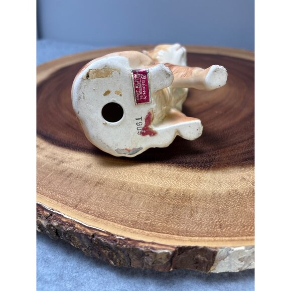 Vintage Ceramic Tabby Cat Figurine By Brinn's T195 Hand-Painted 6" 1950s Decor M - Picture 5 of 7